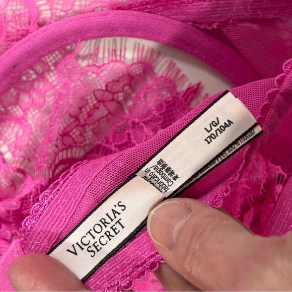 Victoria’s Secret | The Dreamer Hot Pink Open Cup Apron Teddy 4384 - Picture 5 of 13